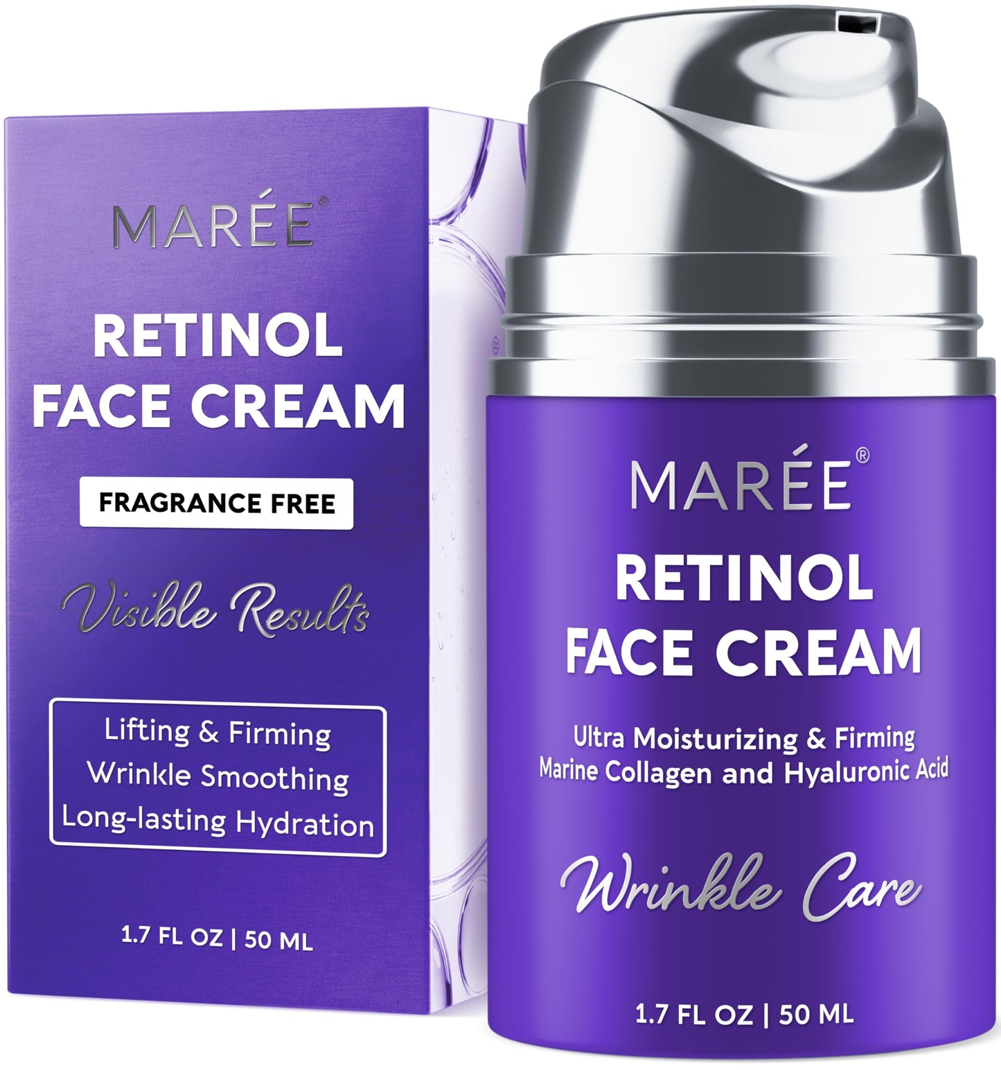 MAREE Face Moisturizer - Retinol Face Cream for Women Moisturizing with Collagen & Hyaluronic Acid - Day & Night Anti-Aging Facial Wrinkle DD Cream Beauty and Personal Care MAREE