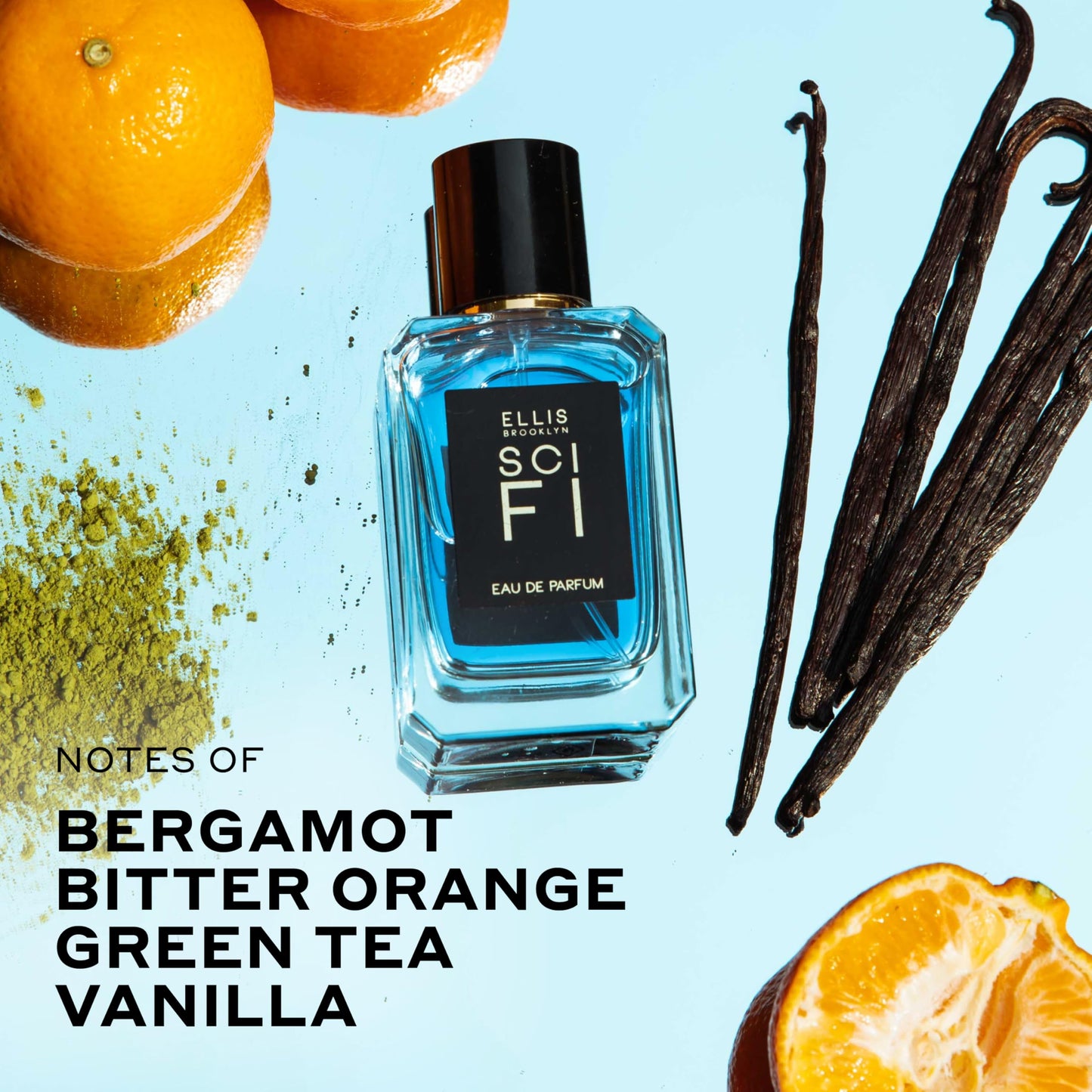 Ellis Brooklyn SCI FI Eau de Parfum - Gourmand Women's Perfume with Bergamot, Green Tea, Vanilla & Citrus, Sustainable Perfume for Women, Clean,