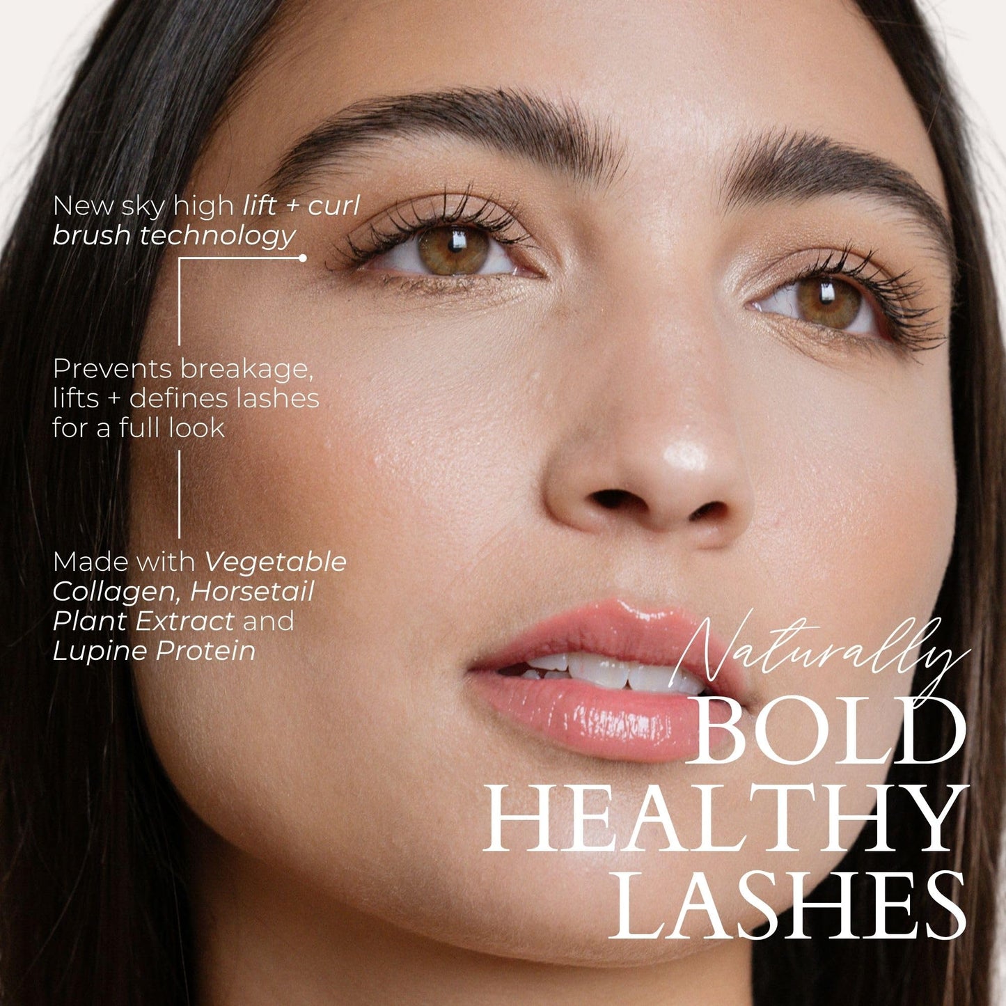 Fitglow Beauty Vegan Good Lash + Mascara | 2-in-1 Volumizing Lengthening & Conditioning Eyelash Mascara | Natural Lash Serum | Reduces Shedding