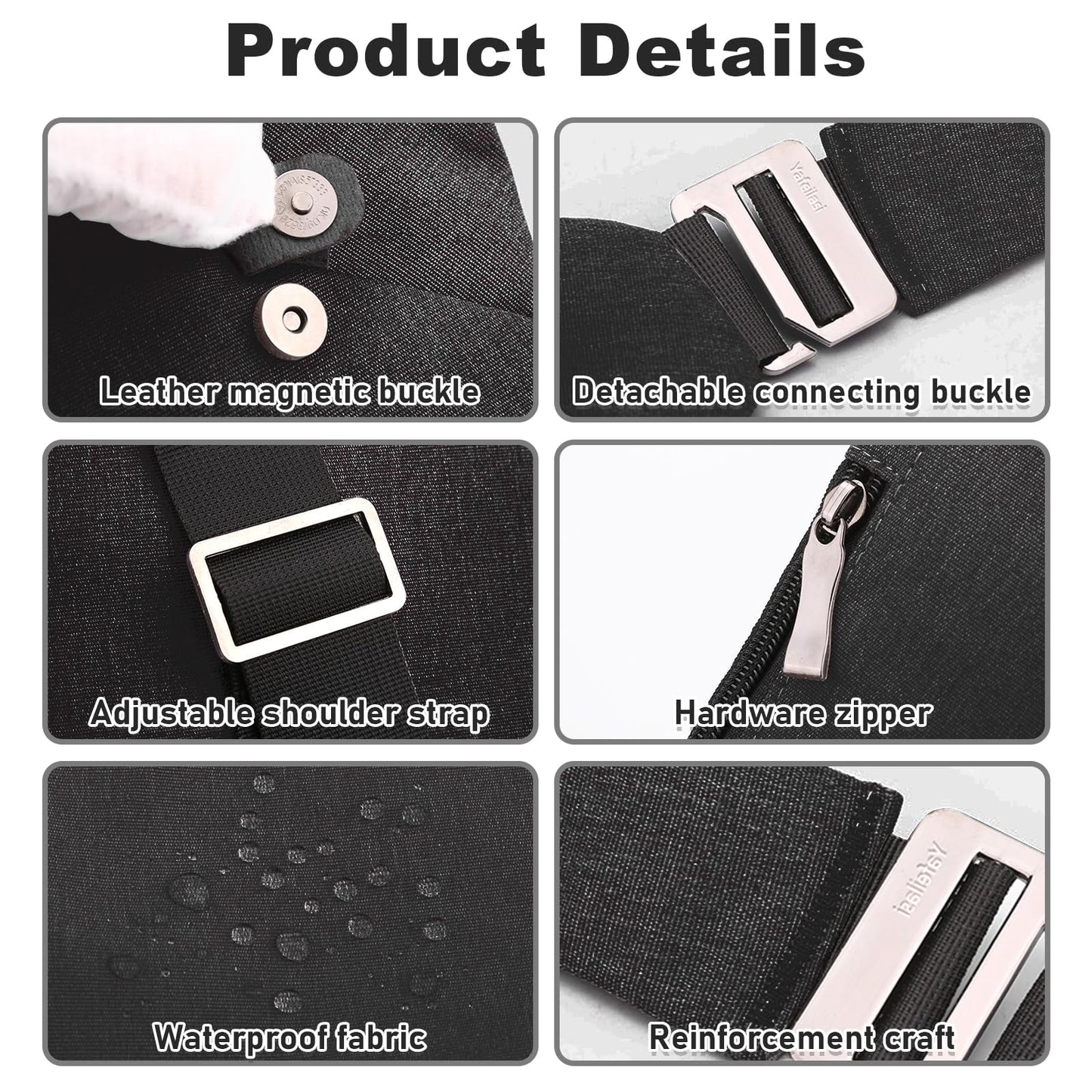 Anti Theft Travel Bag, One Shoulder Large Capacity Cross-body Bag Chest Fashion Lightweight Sling Bags for Travel Sports (Left Shoulder, Black)