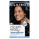 Clairol Nice'n Easy Permanent Hair Dye, 2 Black | 100% Gray Coverage | Long?Lasting, Natural?Looking Color & Shine | Pack of 1
