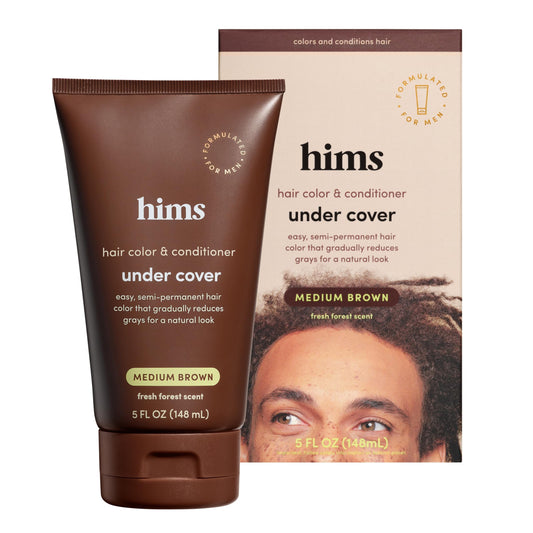 hims Under Cover Hair Color & Conditioner - With Argan Oil - Semi-Permanent In-Shower Hair Dye - Blends Grays Naturally - Sulfate-Free & Cruelty-Free Beauty & Personal Care HIMS & HERS