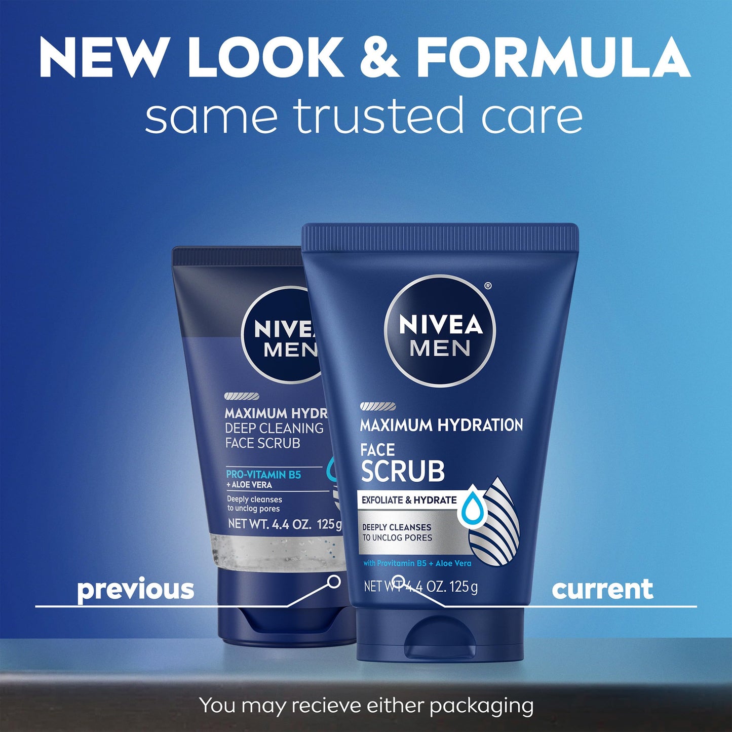 NIVEA MEN Maximum Hydration Face Scrub with Provitamin B5 and Aloe Vera, Exfoliating Face Wash Deeply Cleanses to Unclog Pores, 4.4 Oz Tube, Pack of 3 Beauty and Personal Care NIVEA MEN