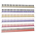 Sezanrpt 32 Inches Acrylic Nail Polish Rack Shelf for Wall, Clear Nail Polish Organizer Wall Mounted for 192 Bottles, 6 Pack