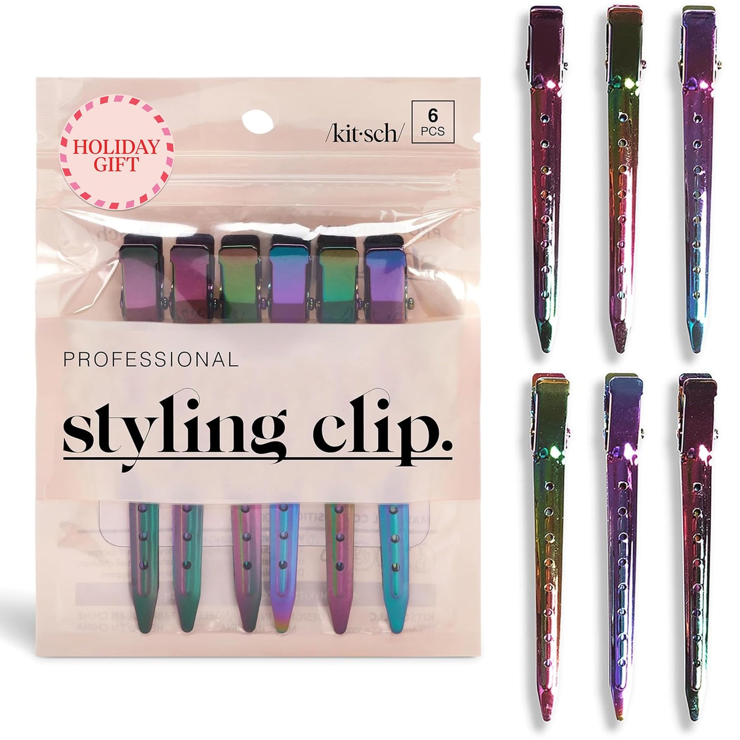 Kitsch Professional Alligator Clips for Hair Styling - 3.5" Aluminum Hair Sectioning Clips for Salon & Makeup Application | Lightweight for Stylists |