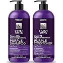 VANIDOX Sulfate Free Brass Toning Purple Shampoo and Conditioner Set for Grey and Silver Hair, Moisturizing & Color-Safe, Enhances Shine & Brightness