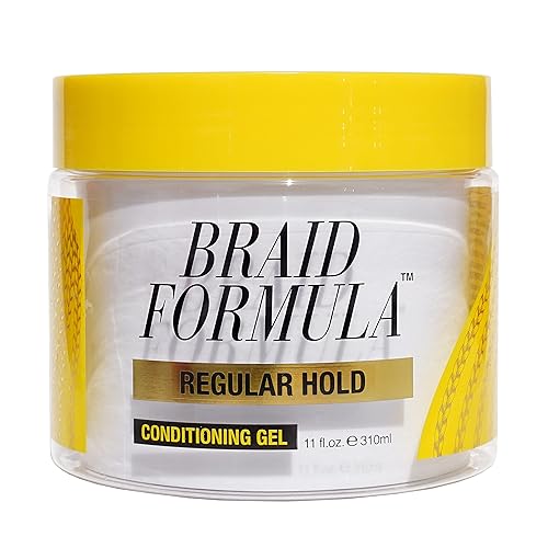 EBIN NEW YORK Braid Formula Conditioning Gel, Original/Regular Hold, 11oz/310ml - Clean/Aloe Vera Scent, Shine, Braid Control, No Residue, No Flaking