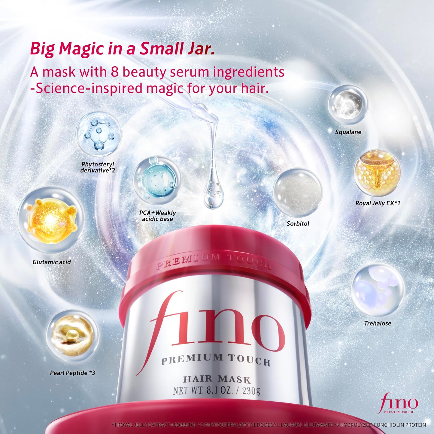 Fino Premium Touch Hair Mask, Deep Repair Japanese Hair Treatment with 8 Serum Ingredients for Dry & Damaged Hair, Silky-Smooth & Hydrated Finish, 8.1 Beauty and Personal Care Fino