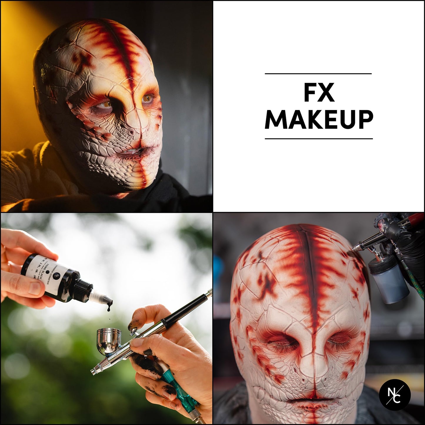 Narrative Cosmetics FX Alcohol Airbrush Paint - 2 fl oz | Waterproof, Quick-Dry, Skin-Safe Body & SFX Makeup | Brush or Sponge | Stage, Film