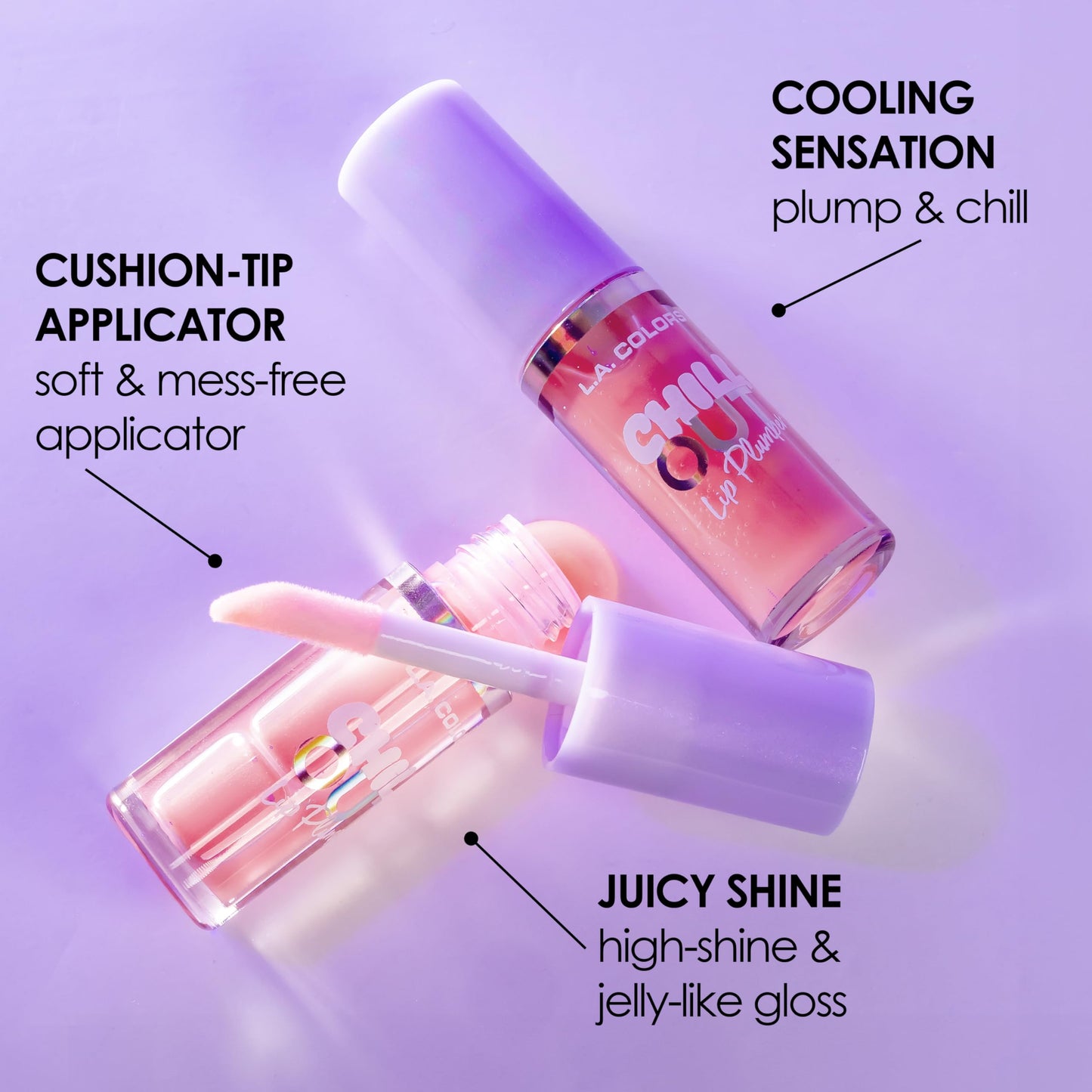 L.A. COLORS Chill Out Lip Plumper, Pinky Cool CLG468