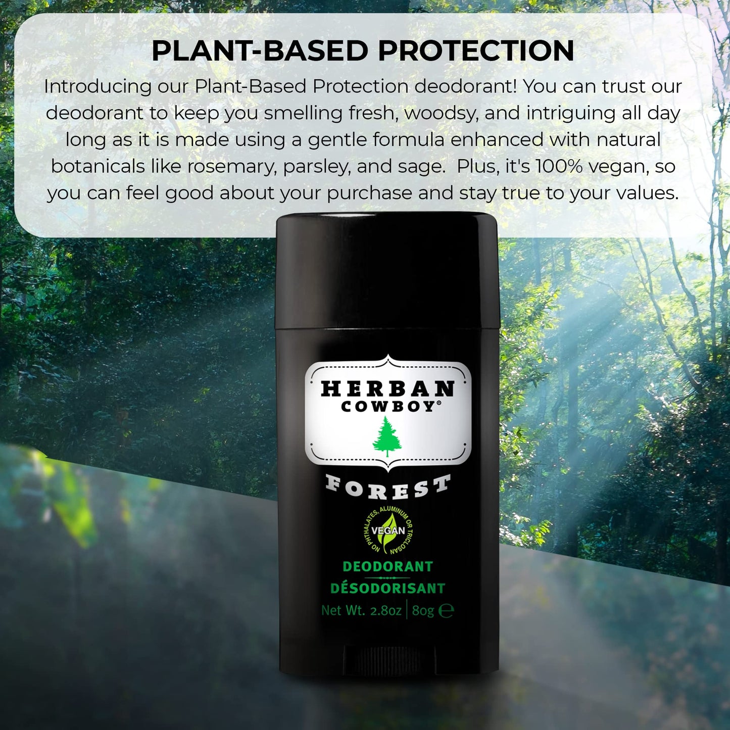 Herban Cowboy Forest Natural Deodorant, 2.8 oz. Beauty and Personal Care Herban Cowboy