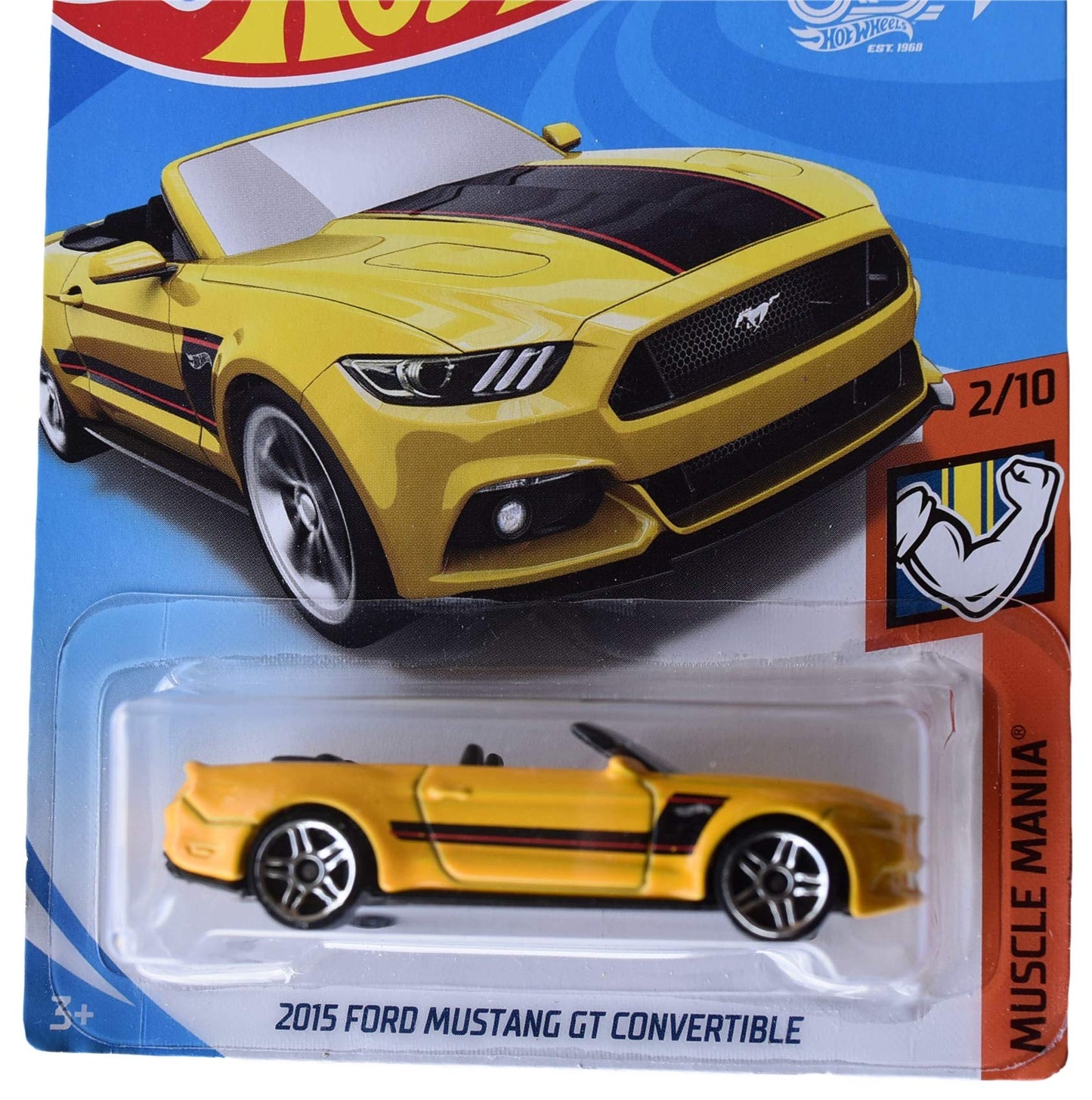 Hot Wheels 2015 Ford Mustang GT Convertible 168/365, Yellow