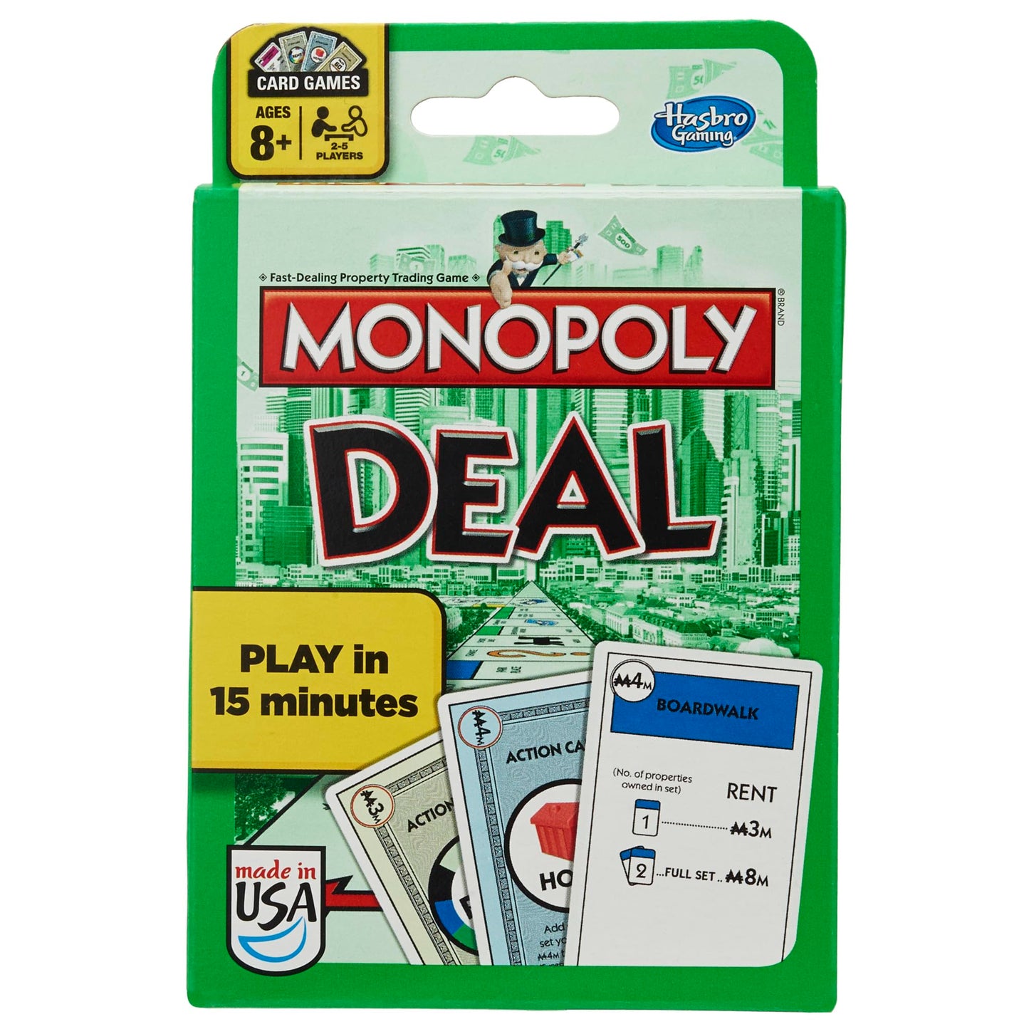 Monopoly Deal Card Game | Quick-Playing Card Game | Fun Games for Families and Kids | Ages 8 and Up | 2 to 5 Players | 15 Mins. | Travel Games