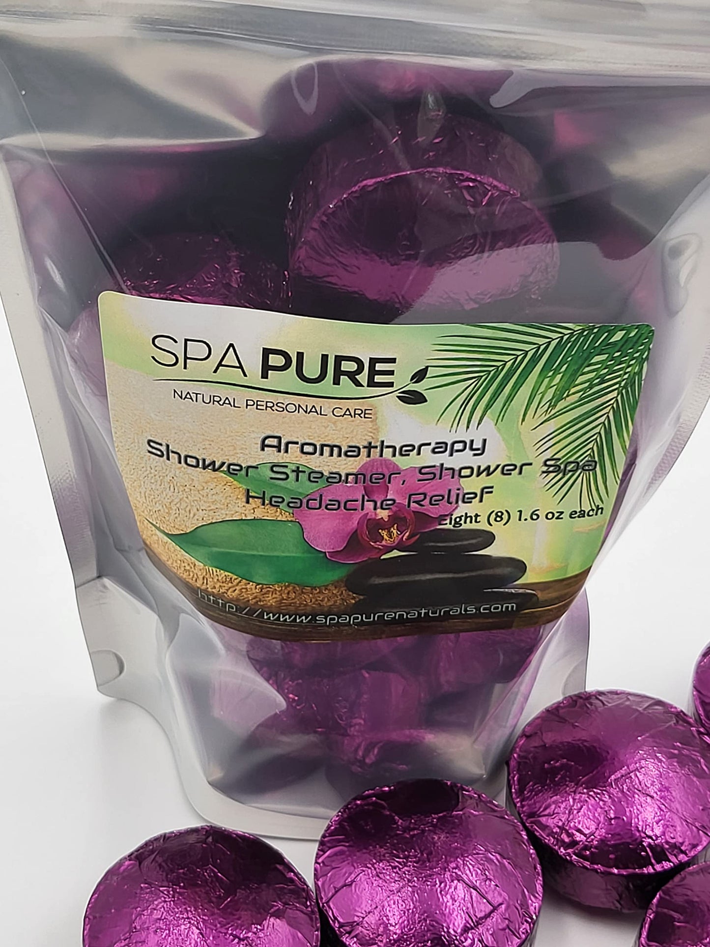 Spa Pure Eucalyptus & Lavender Aromatherapy: Shower Bombs USA Made with 100% Natural/Organic Essential Oils - Transform Your Shower (8 Count) Pack…