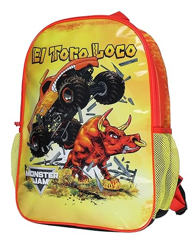 Monster Jam El Toro Loco Kids School Backpack Mess With The Bull & You Get The Horns! Big Truck Book Bag