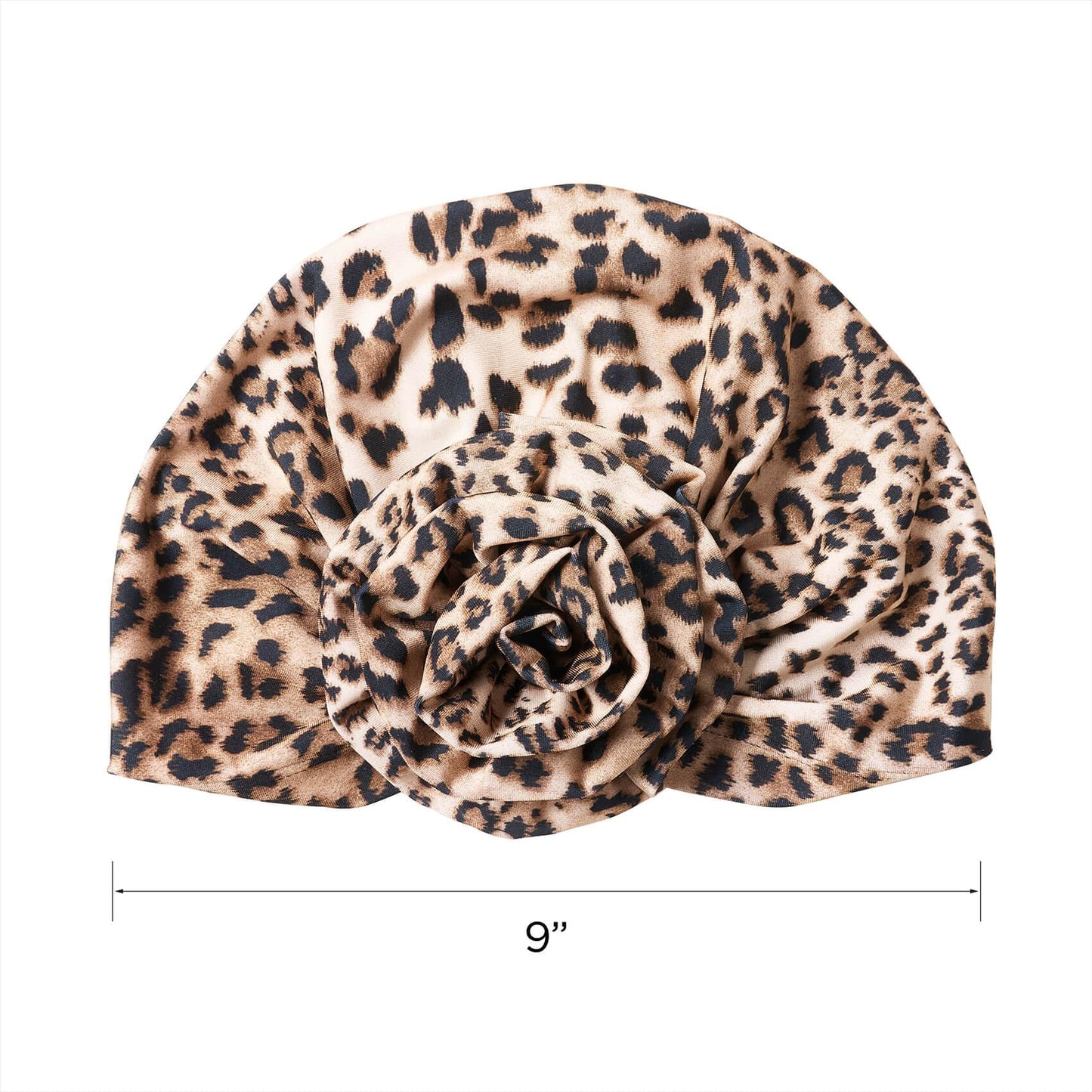 KISS COLORS & CARE Top Knot Pre-Tied Turban - Leopard - Stylish, Stretchy & Soft for Sleeping, Maximum Hair Protection, Minimizes Breakage