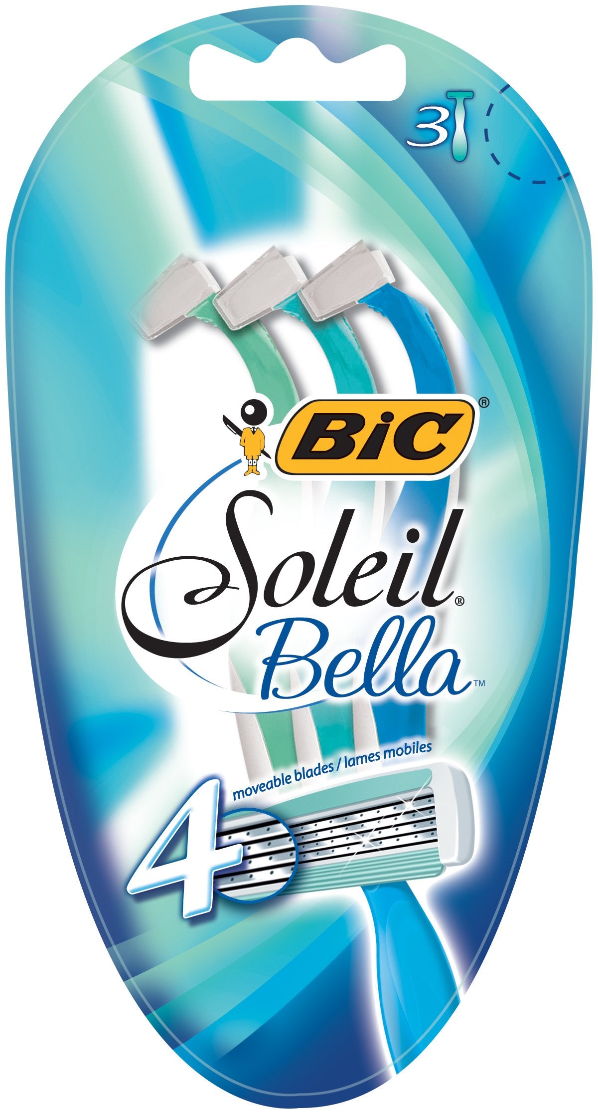 BiC Soleil Bella Lady Quadruple Blade Disposable Shaver Blister of 3 Beauty and Personal Care BIC