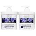 Advanced Clinicals 10% Glycolic Acid + Lactic Acid Lotion Exfoliant Moisturizing Cream With Hyaluronic Acid Moisturizer | AHA Exfoliating Body Cream