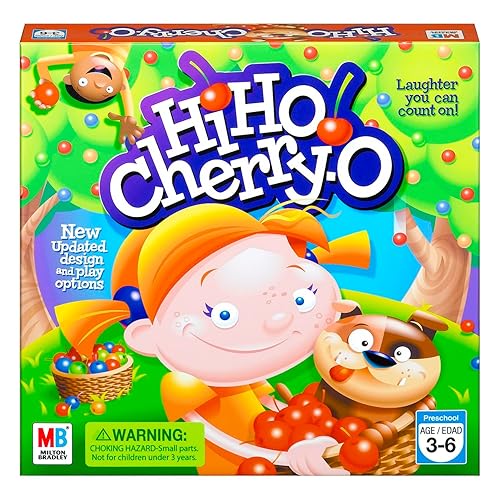 Hasbro Gaming Hi Ho Cherry-O Board Game for 2 to 4 Players Kids Ages 3 and Up (Amazon Exclusive)