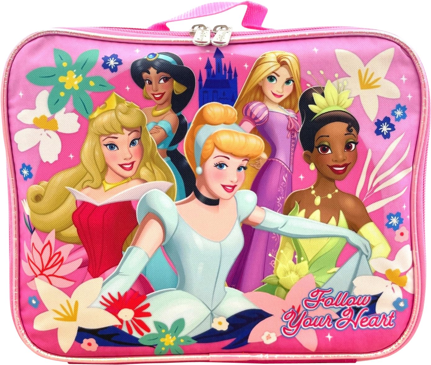 Disney Princess 16 Inch Girl's Backpack With Removable Lunch Box Set (Princess Follow Your Heart)