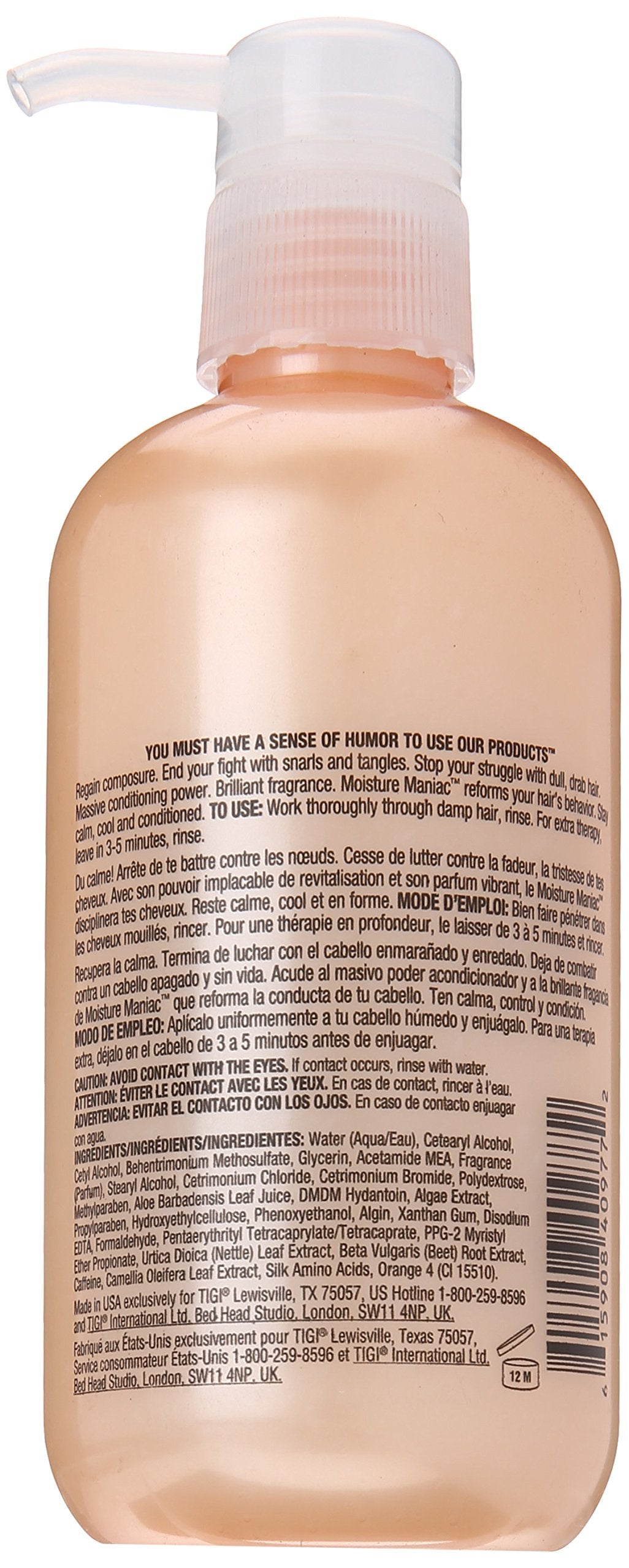 Bed Head Moisture Maniac Conditioner By Tigi For Unisex Conditioner, 8.5 Ounce