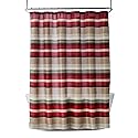 SKL Home Madison Stripe Shower Curtain, Red