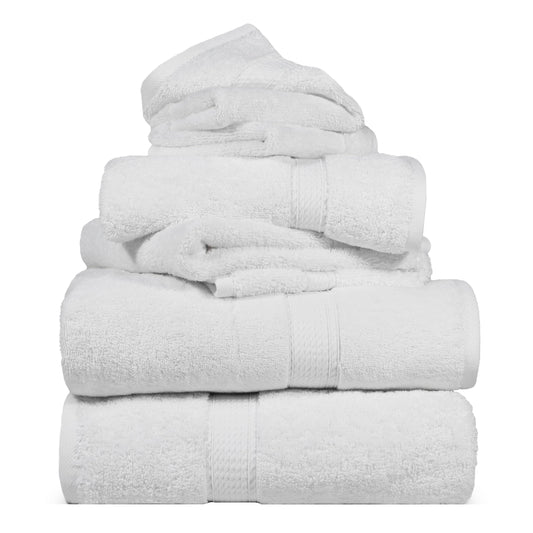 Superior Egyptian Cotton Pile 6 Piece Towel Set, Includes 2 Bath, 2 Hand, 2 Face Towels/Washcloths, Ultra Soft Luxury Towels, Thick Plush Essentials…