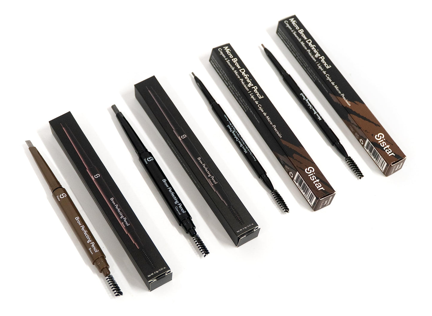 Sistar Micro Brow Defining Pencil Stylist Waterproof Eyebrow Pencil, Ultra Fine Double Ended Fill and Shape (Warm Brown)