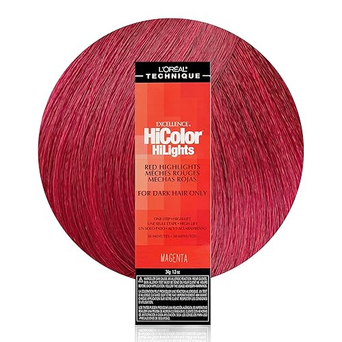 L'OREAL TECHNIQUE HiColor Red HiLights Permanent Hair Color for Dark Hair | Intense Red Highlights | No Pre-Lightening Required | Rich, No-Drip Creme Beauty & Personal Care L'OREAL TECHNIQUE