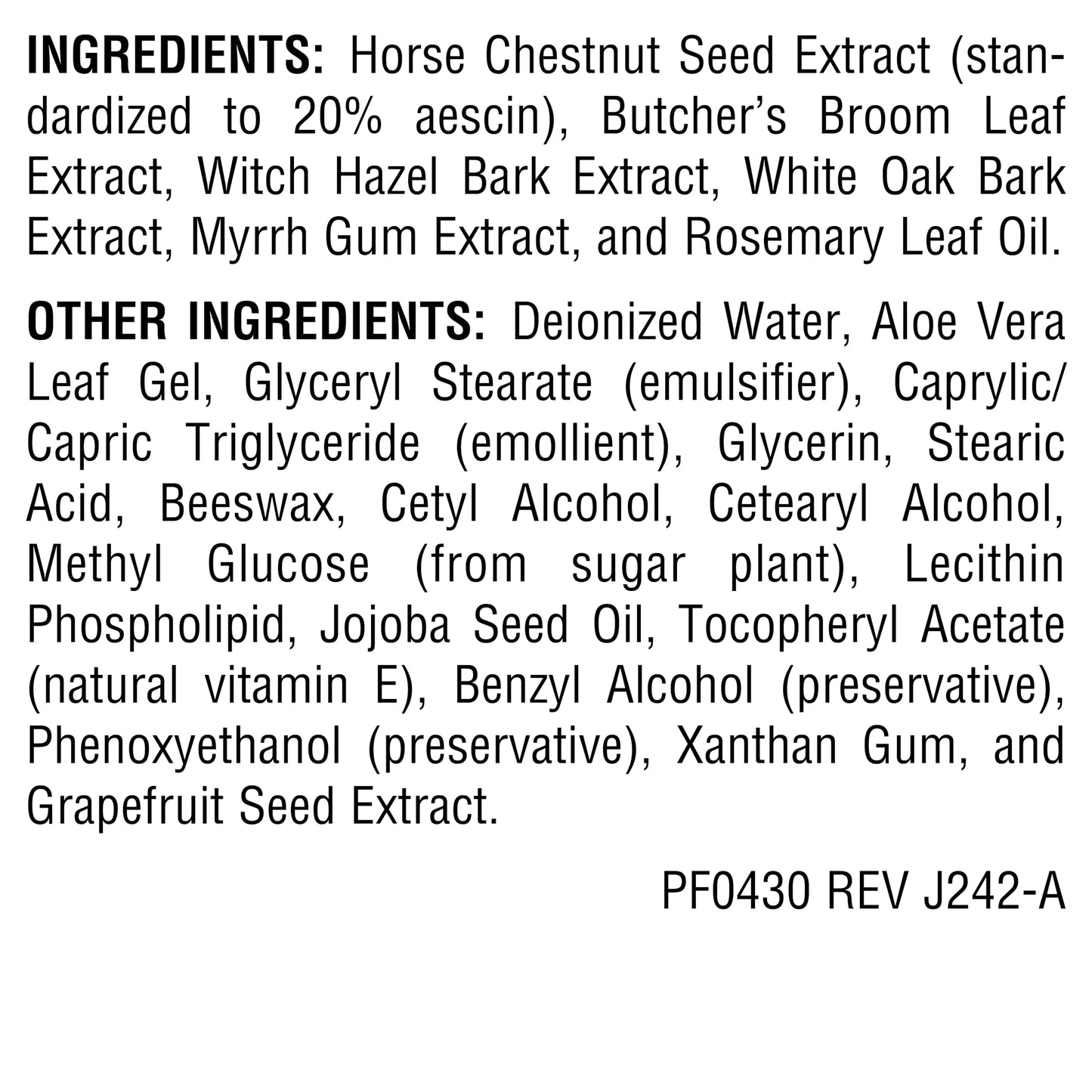 Planetary Herbals Horse Chestnut Cream - Tonifier for Tissues and Vein Appearance - 2 oz