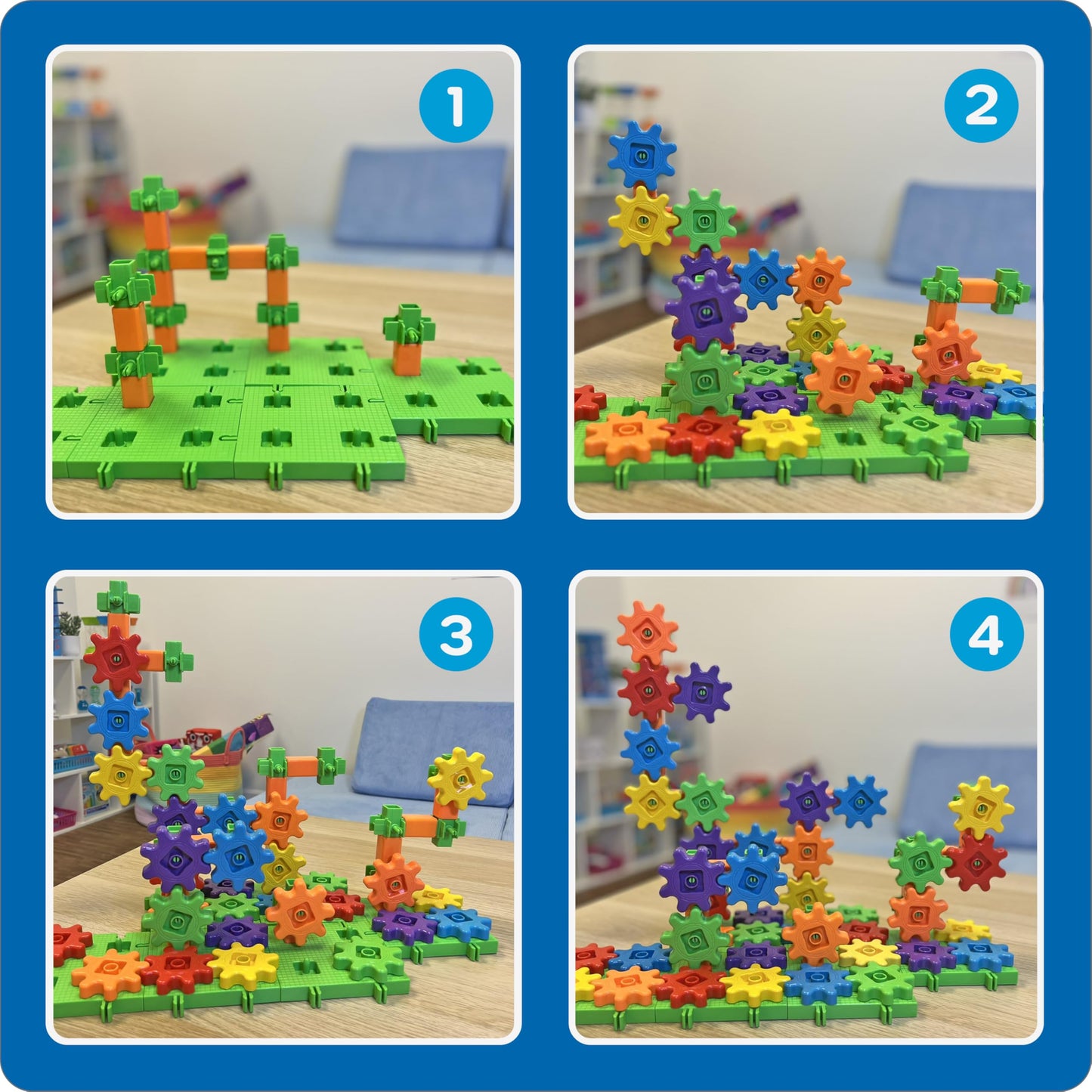 Learning Resources Gears! Gears! Gears! 100-Piece Deluxe Building Set - Preschool STEM Construction Toy for Toddlers and Kids Ages 3+