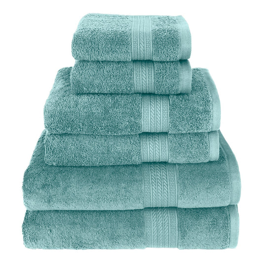 Kaufman - Luxury 100% Cotton Towels | 6 Piece Bath Towel Set | 2 Bath Towels (30 x 54), 2 Hand Towels (16 x 28), 2 Washcloths (13 x 13) | Soft…