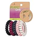 Goody Planet Elastic Hair Coils - 5 Count, Mixed Pack - Medium to Thick Hair Accessories for Women and Girls