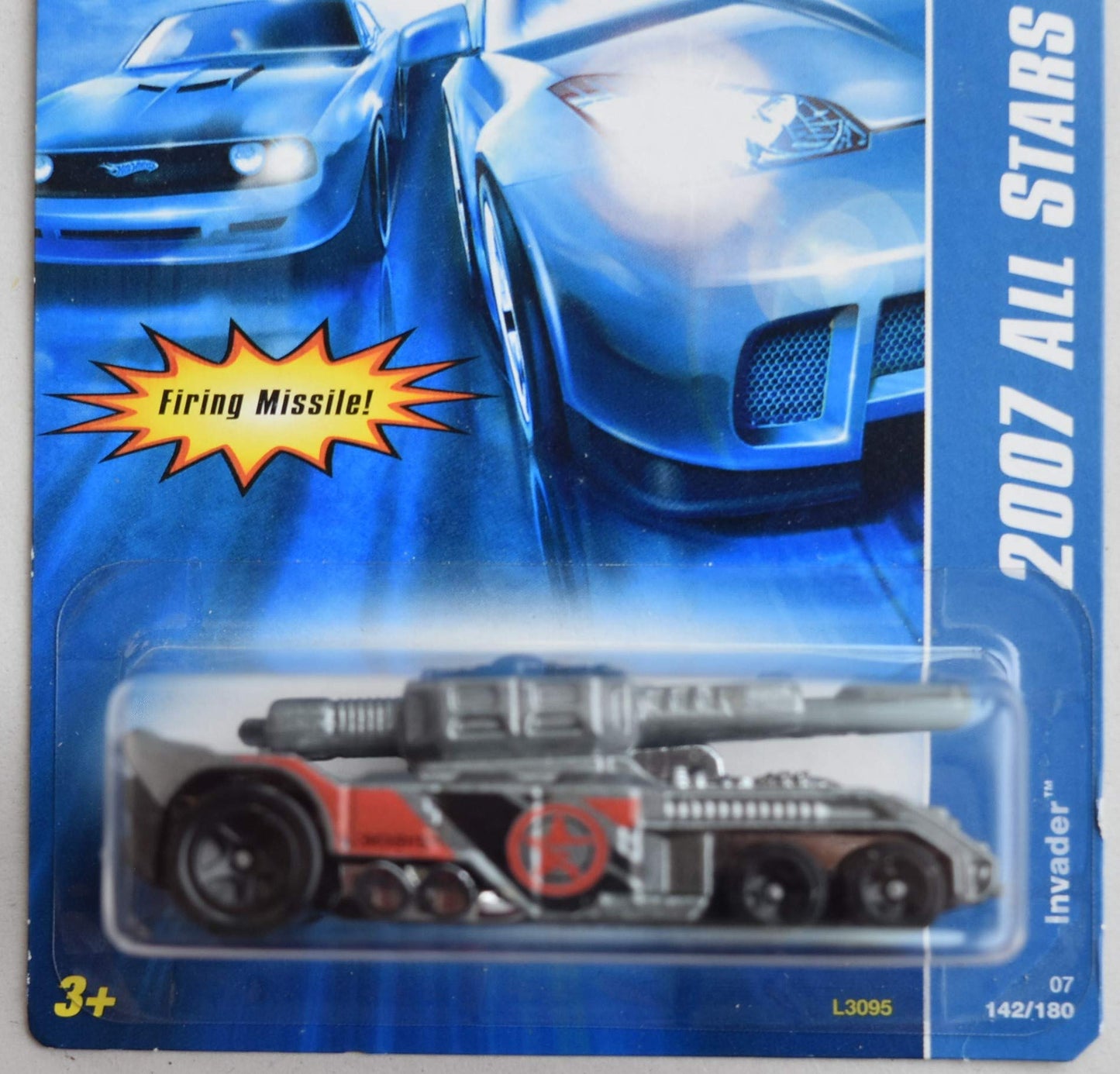 Hot Wheels 1:64 scale die cast 2007 All Stars, gray Invader 142/180