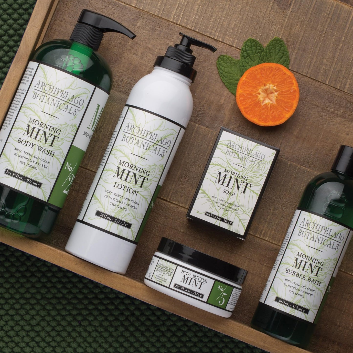 Archipelago Botanicals Morning Mint Body Wash, Moisturizing Body Wash for Dry and Sensitive Skin, Invigorating Shower Gel, Free from Parabens