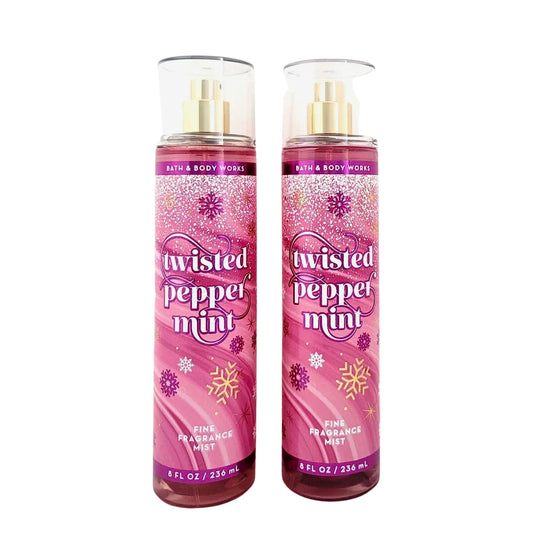 Bath & Body Works Fragrance Mist 2-Pack 8oz Each (Twisted Peppermint)