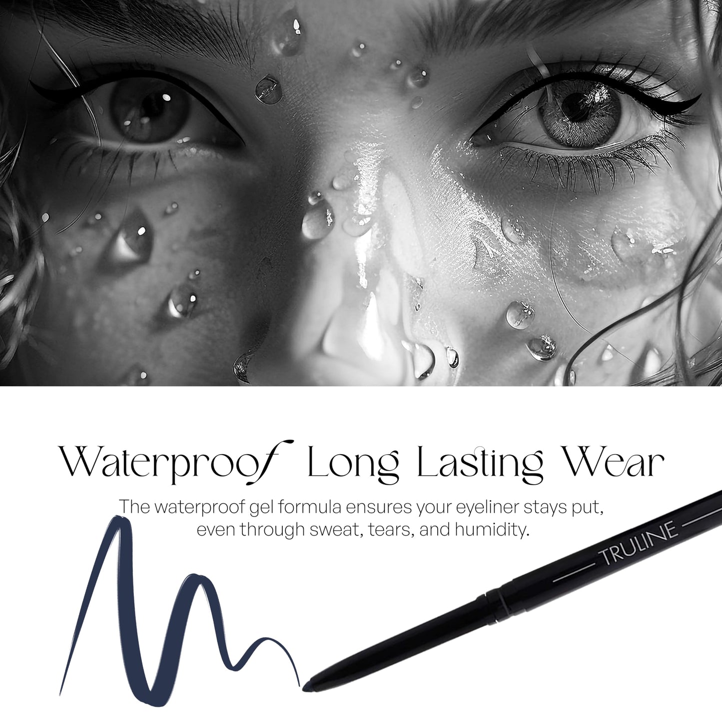 SORMÉ Truline Professional Mechanical Smudge Proof Eyeliner Pencil - Vitamin E Waterproof Gel Formula with Finest Color Pigment & Ultra Creamy