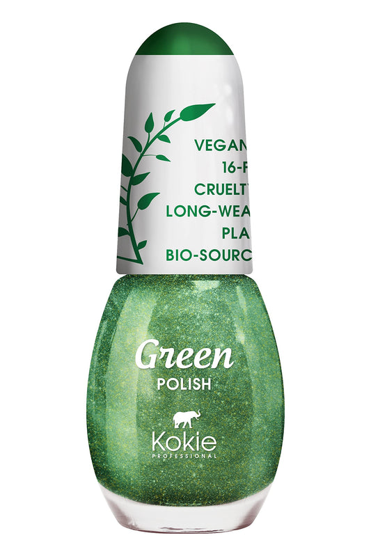 Kokie Cosmetics Vegan, Plant Based, Cruelty Free Nail Lacquer, Green Polish (Feral GP25) Beauty & Personal Care Kokie