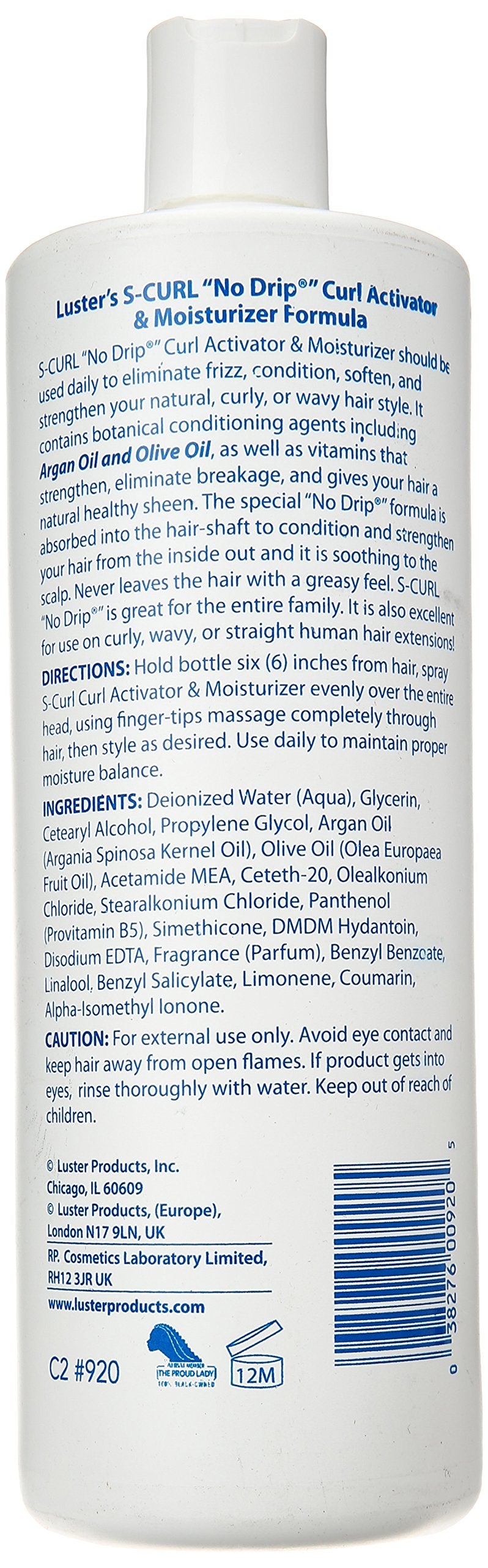 Luster's S-Curl Activator/Moisturizer 32 oz. (Pack of 4)