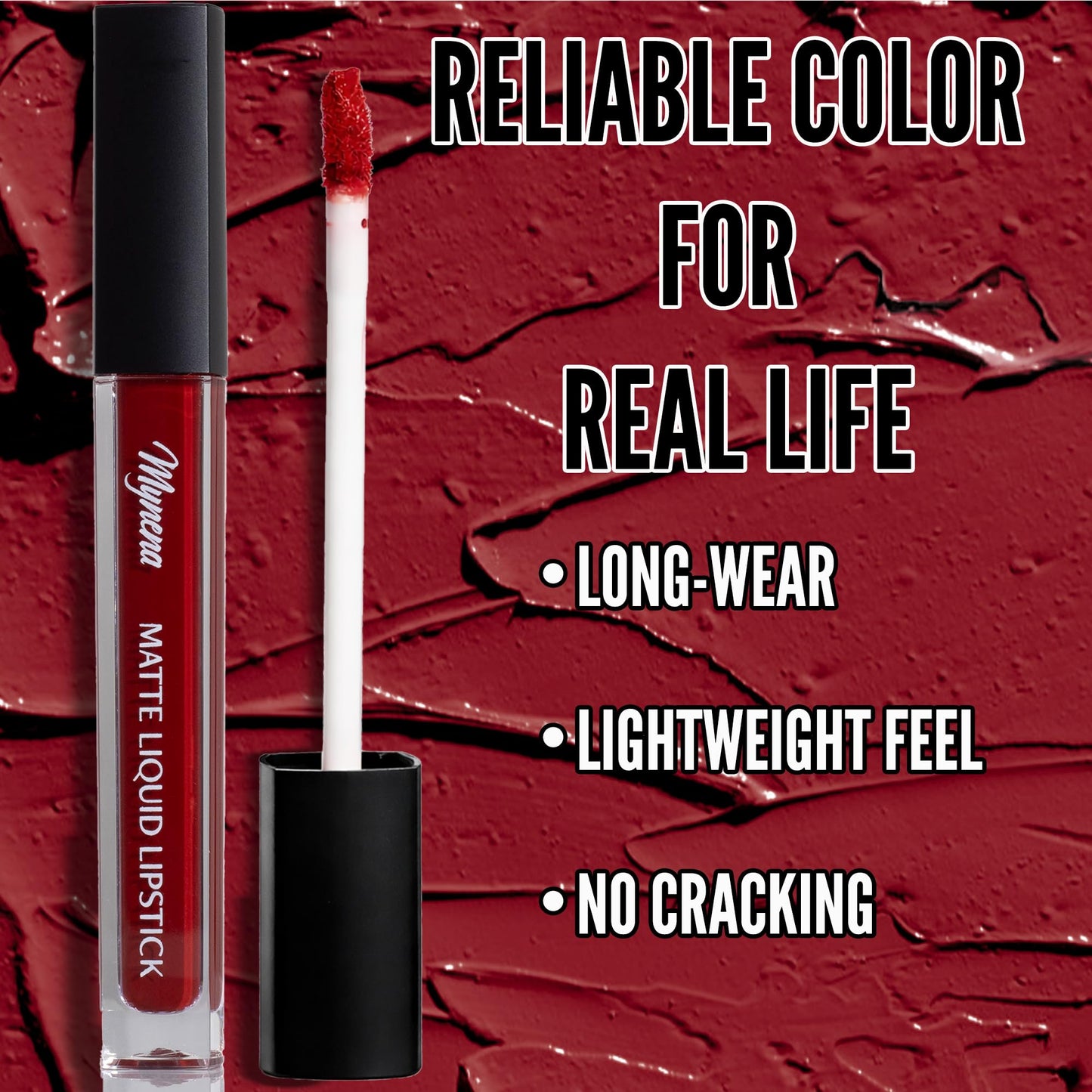 Transfer-Proof Matte Liquid Lipstick - No Smudge, No Transfer | All-Day Wear for Eating, Drinking & Long Days | Lightweight Comfortable Finish