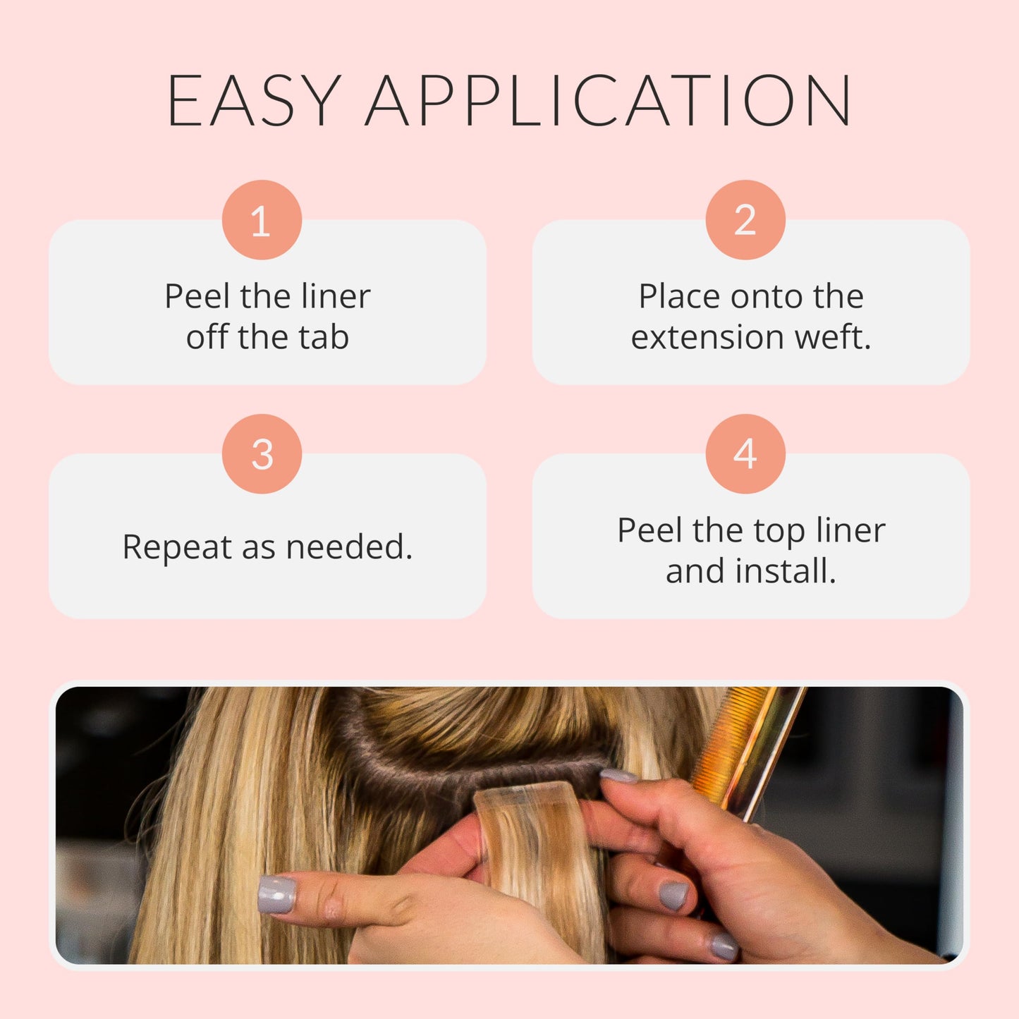 Beautify No-Shine Hair Extension Tape Tabs, Double Sided Replacement Tape for Tape in Hair Extensions Human Hair, Shine-Free Strong Hold Extension