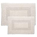 Bedford Home Bathroom Rugs Set (67A-01677) - 2-Piece Cotton Bathroom Mat Set, Machine Washable Standard & Large Bath Mats for Washroom, Kitchen, or…