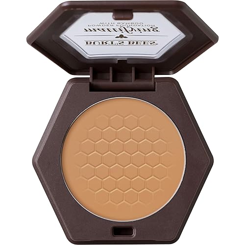 Burt's Bees Makeup, Lightweight Powder Foundation, 100% Natural, Almond, 0.3 Ounce