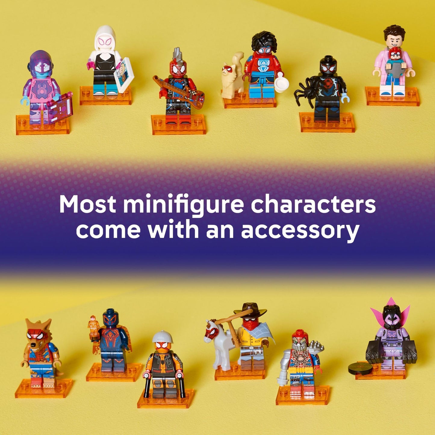 LEGO Minifigures Spider-Man: Across The Spider-Verse 6-Pack – Action Figures for Kids Ages 5+, Pretend Play Toys & Birthday Gift, 66797