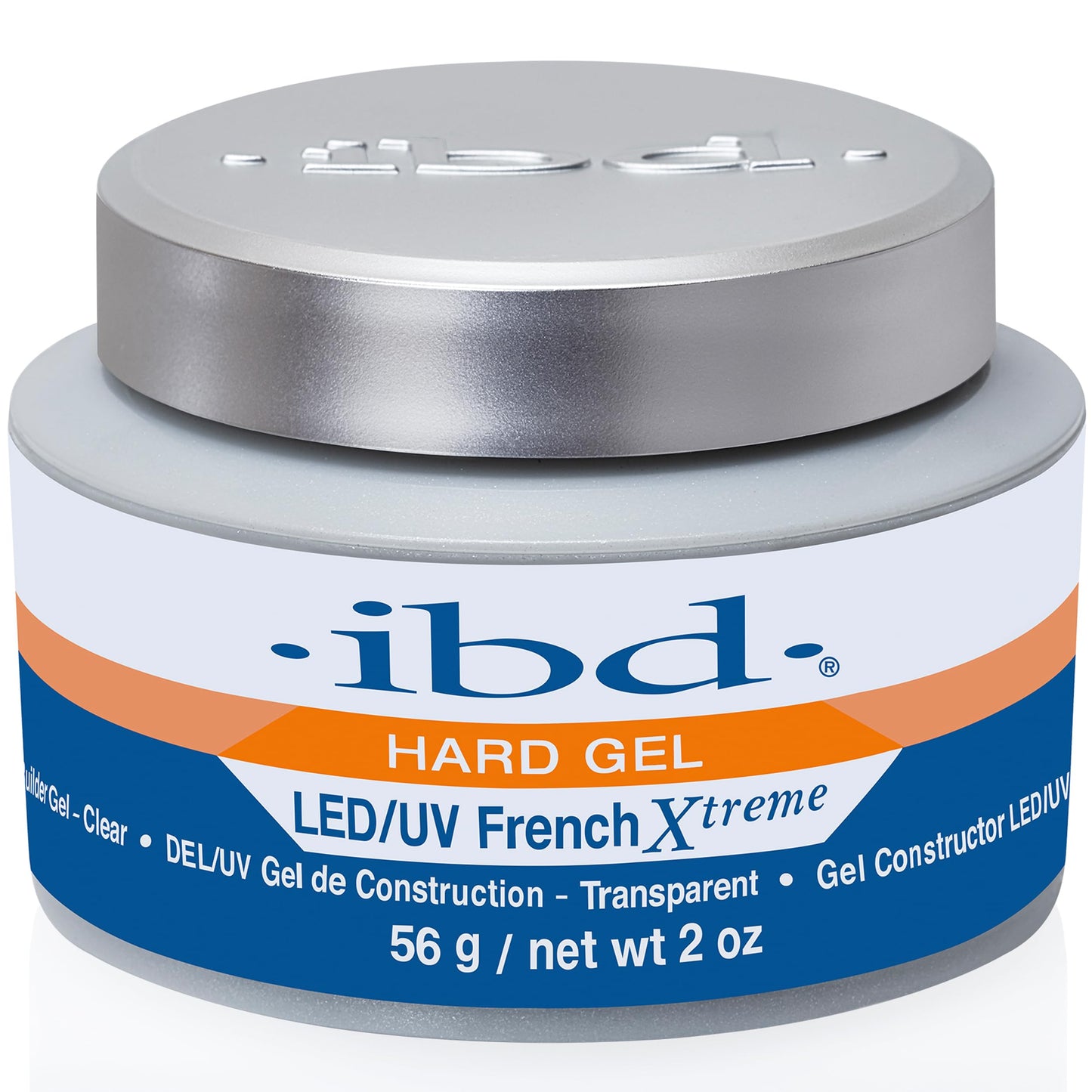 ibd Hard Gel for Nails - LED/UV French Xtreme Clear Builder Gel, Ideal for Nail Extensions, 2 oz