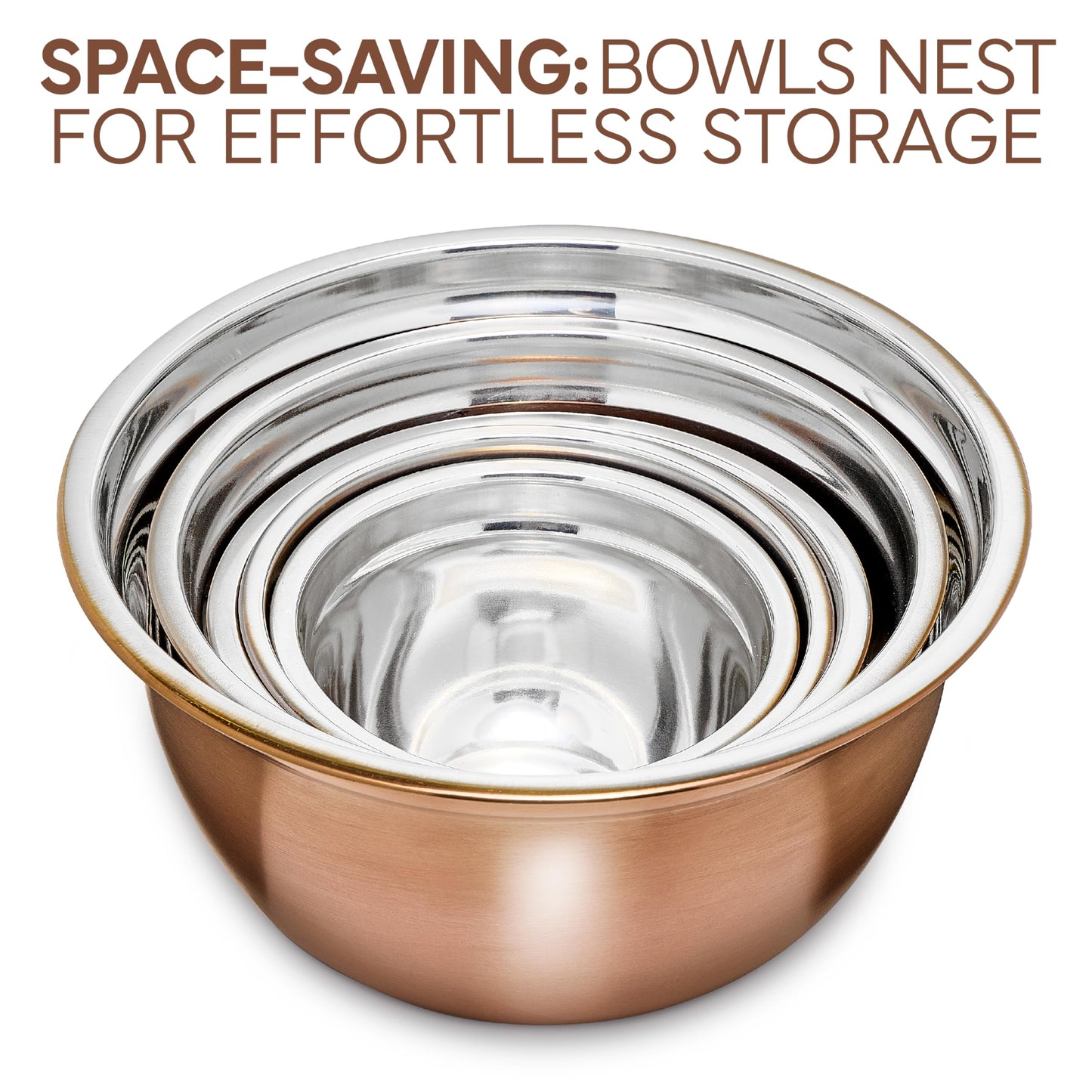 COOK WITH COLOR 18 Piece Mixing Bowls Set with Airtight Lids, Stainless Steel Bowl Organizers, Food Storage Containers, Meal Prep, Nesting Salad…