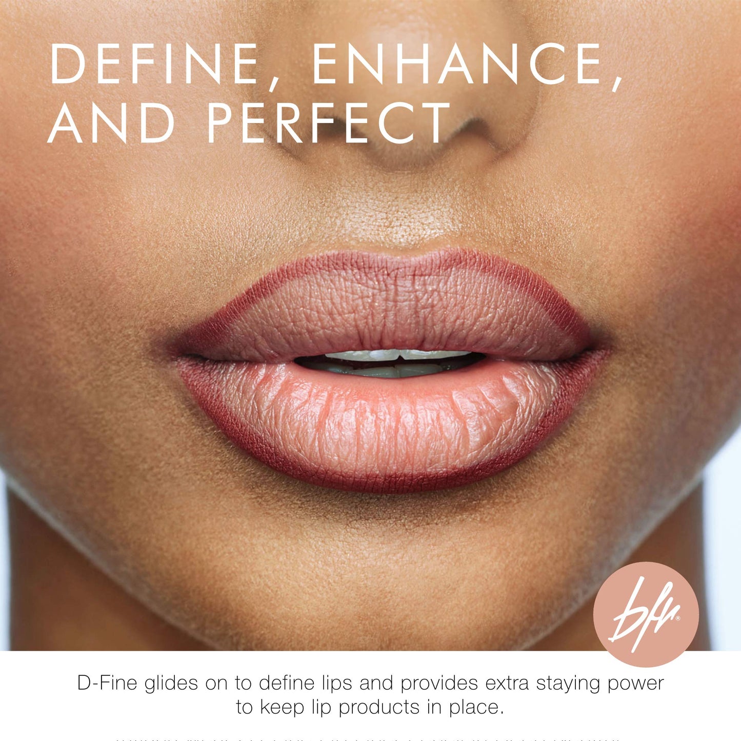 Beauty For Real D-Fine Lip Liner Pencil, Neutral Deep - Universal, Long-Wear Shade - Define, Enhance & Perfect Lip Shape - Creamy Texture for Easy