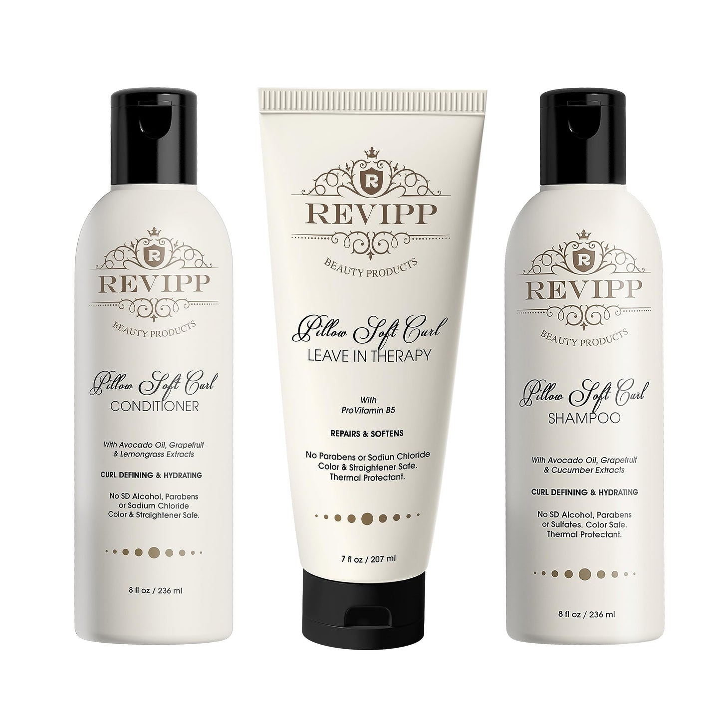 REVIPP Complete Hair Therapy Bundle: Shampoo, Conditioner & Leave-In Treatment - Restore, Strengthen, and Nourish Your Hair