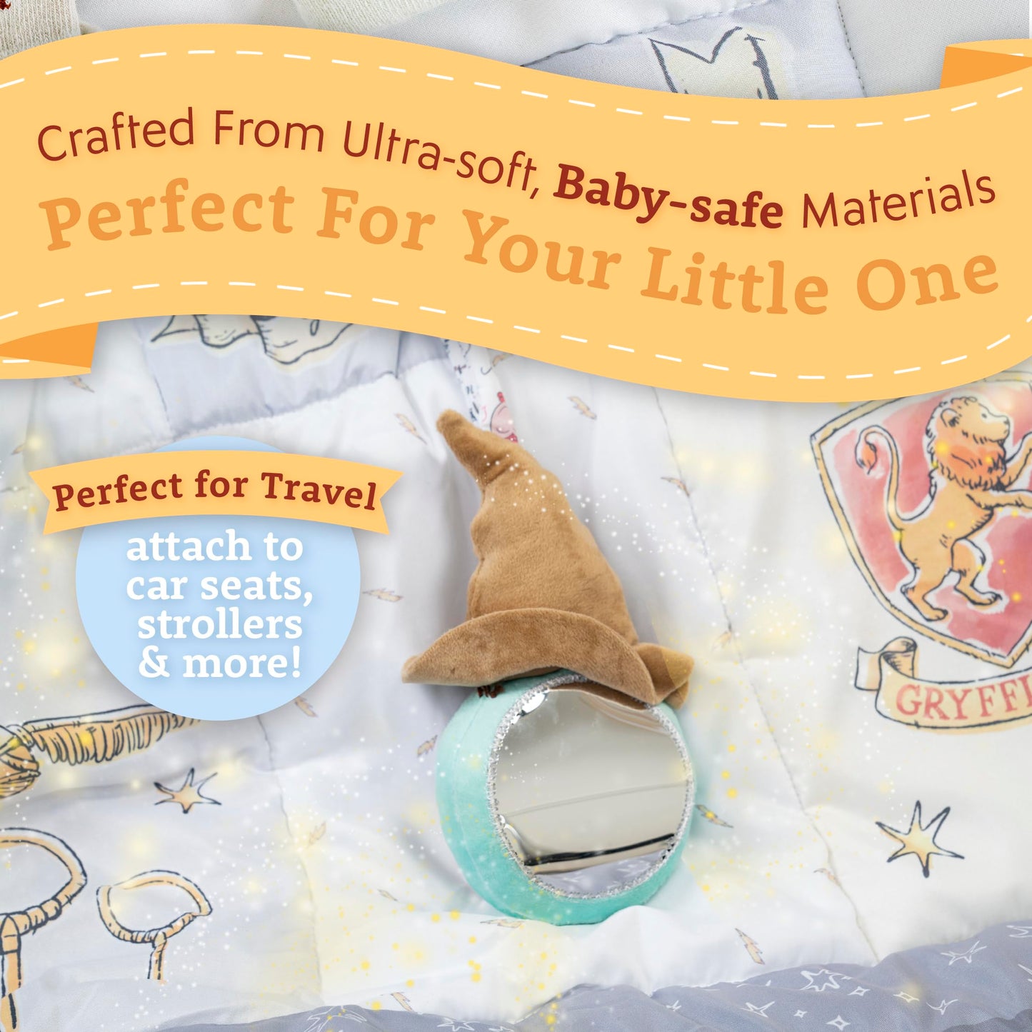 Kids Preferred Harry Potter Sorting Hat Mirror On The Go Rattle Plush Toy