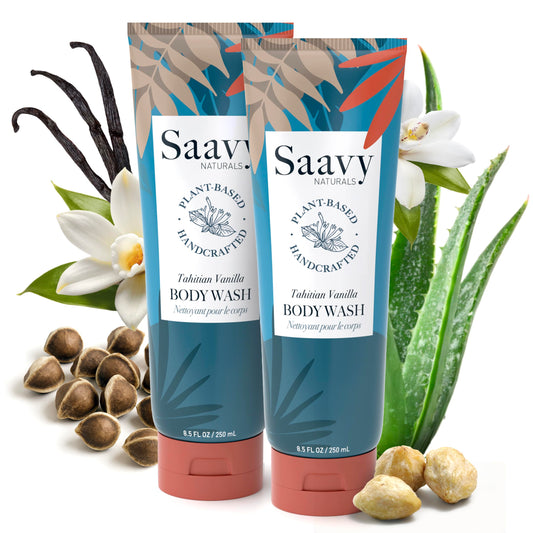 Saavy Naturals Moisturizing Body Wash for Sensitive Skin - Plant-Based & Pure with Coconut Oil, Shea Butter & Aloe Vera - Paraben-Free, Cruelty-Free Beauty & Personal Care Saavy Naturals